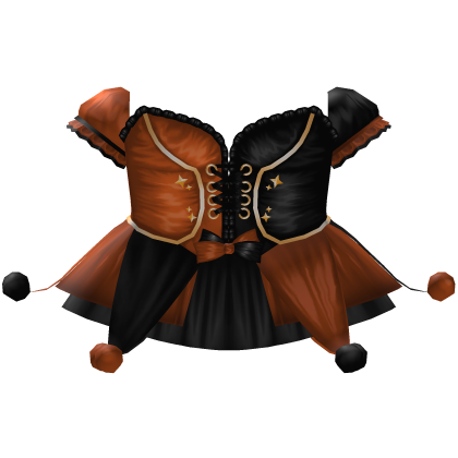 Halloween Orange Jester Dress Roblox item