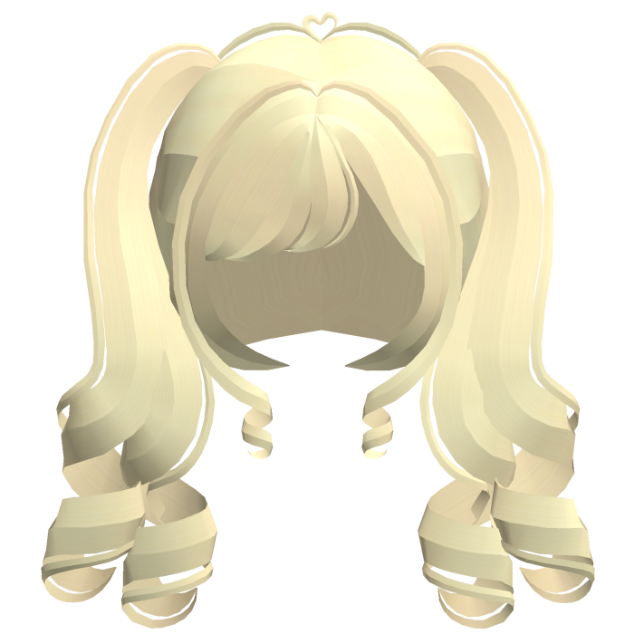. ︵ ୨ lovely girl curly pigtails in golden blonde 