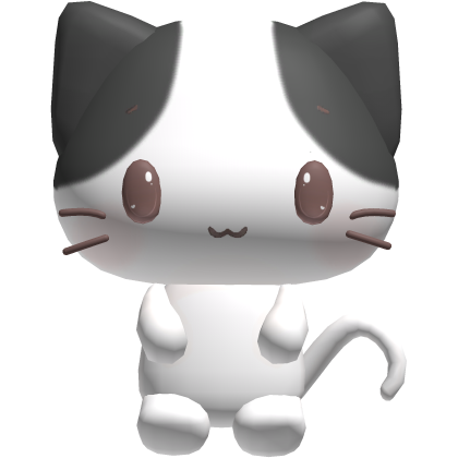 🍀 masyumaro kawaii neko kitty plush white black Roblox item