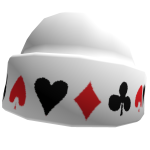 White Poker Beanie