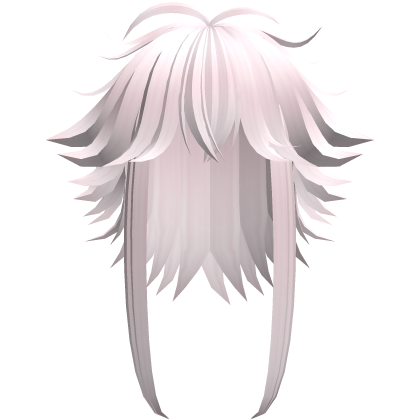 messy cute hair with tufts in pastel pink