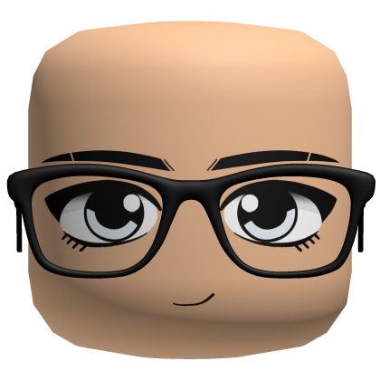 Cute Smiling Boy's Face W Black Glasses Roblox item