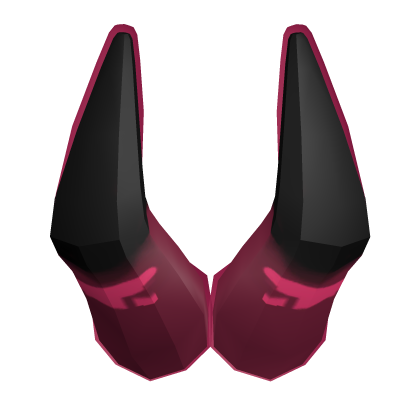 Black And Red Dragon Horns