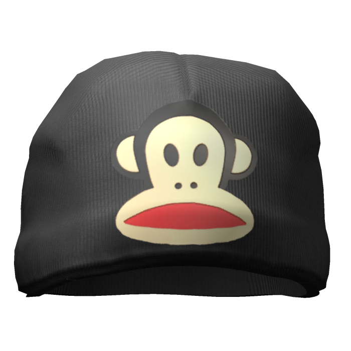 Cute Y2K Vintage Monkey Designer Beanie Black