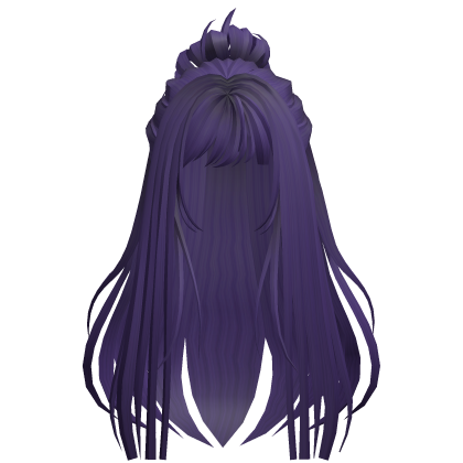 Purple Half-Up Hair
