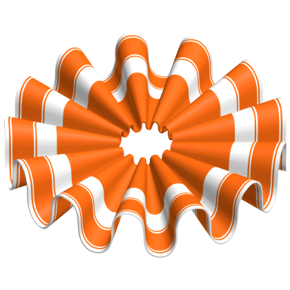 White and Orange Clown Jester Ruffles Roblox item