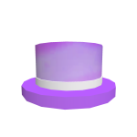 White Banded Lavender Top Hat