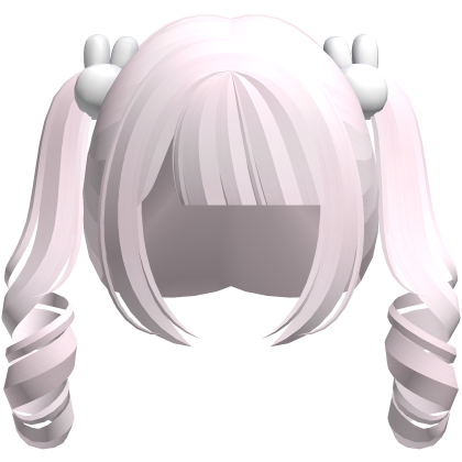 kawaii cutecore curly bunny light pink pigtails