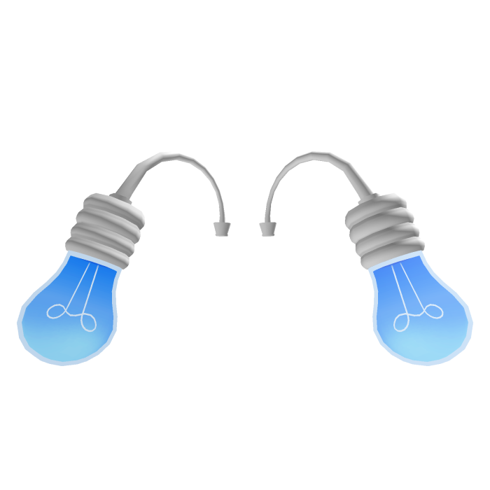 Blue & white LightBulb / bulb antennae
