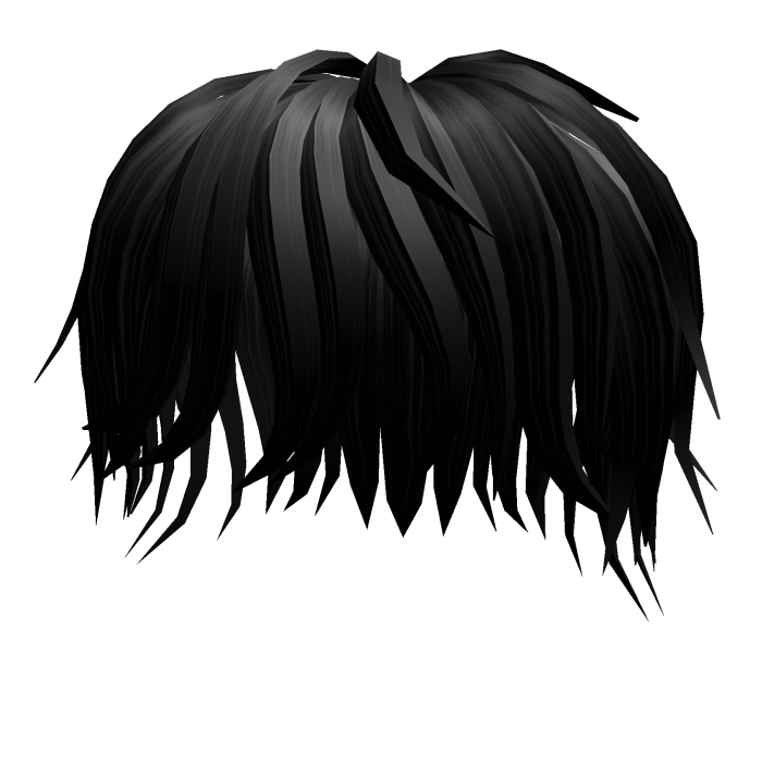 Black Vkei emo messy hair