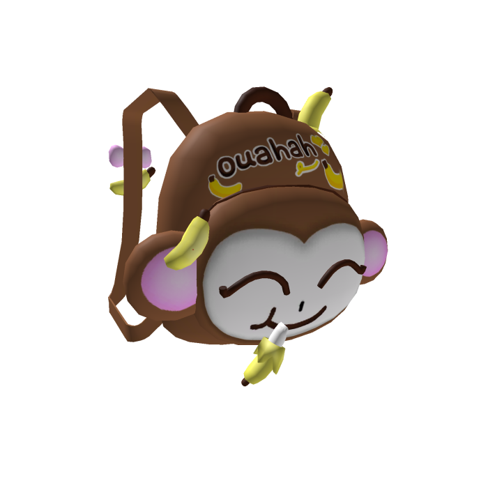 [1.0] Cutesy Hungry Monkey Banana Preppy Backpack
