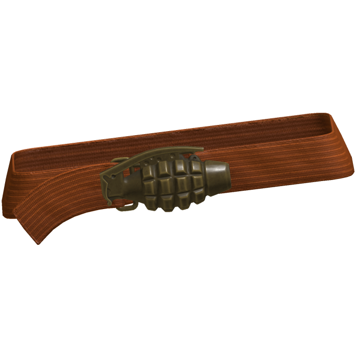 Y2k Grunge Grenade Belt Orange 3.0