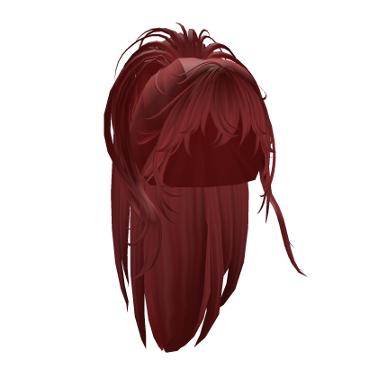 Grunge Messy Hair Ponytail in Red Roblox item