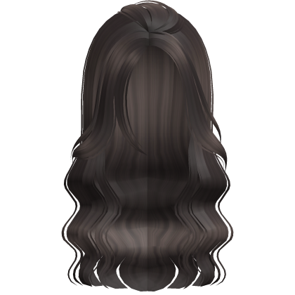 wavy summer long mermaid hair in dark brown Roblox item