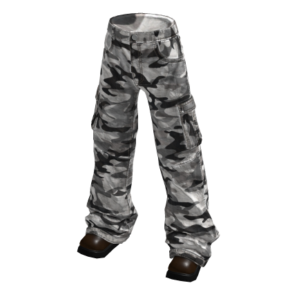 Camo Cargo Pants (Grey)