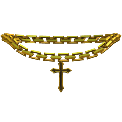 Gold Gothic Cross Necklace