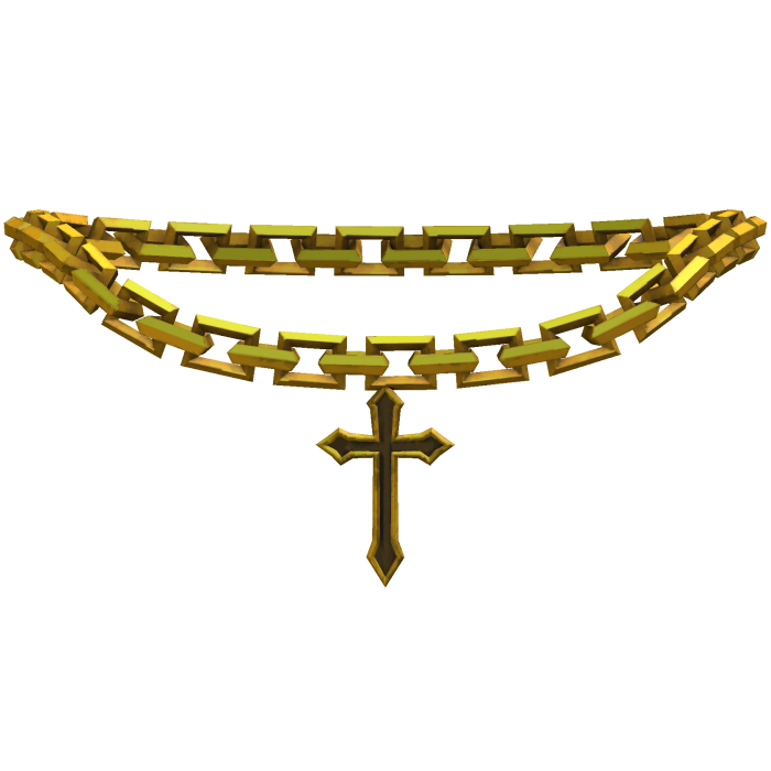 Gold Gothic Cross Necklace