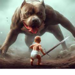 Fighting demon pitbulls!!