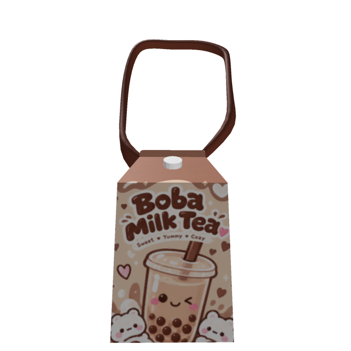 [ 3.0 VER. ] Brown Boba Milk Tea Crossbody purse