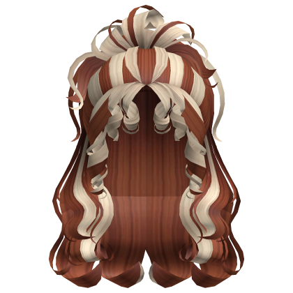 Curly Messy Updo (Ginger and Blonde) Roblox item