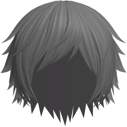 Gray Long Messy Shaggy Anime Boy Hair Roblox item