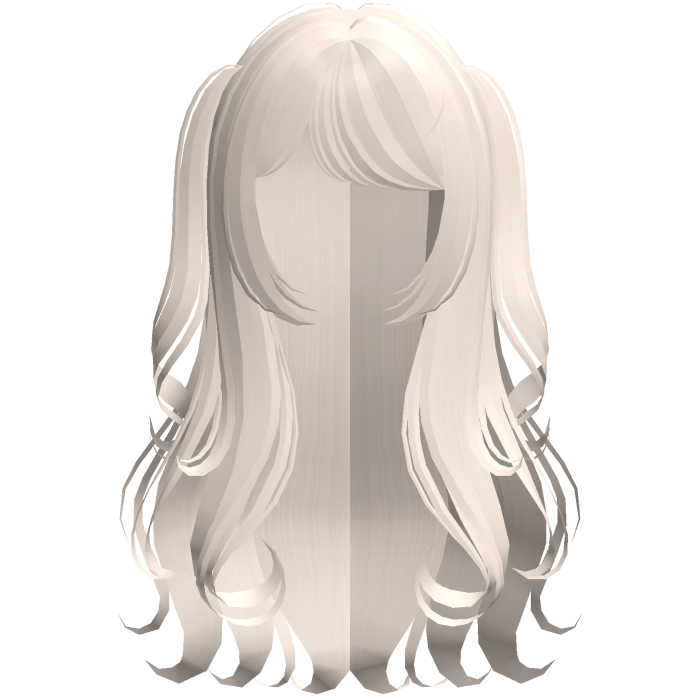 adorable wispy curly pigtails hair in blonde