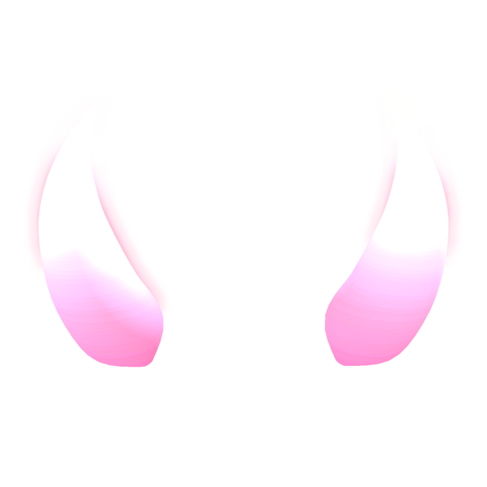 Glowing Horns Pink and White Gradient
