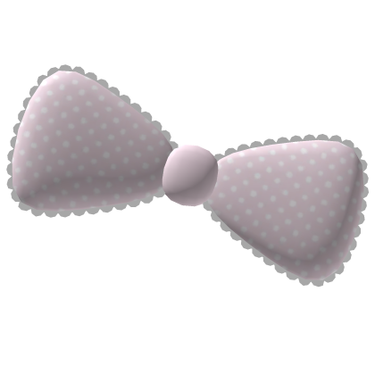 cute pink polka dot bow hair clip .۶ৎ˖ Roblox item