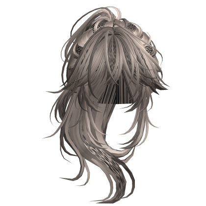 Wolfcut Anime Layered Ponytail Ash Cheetah