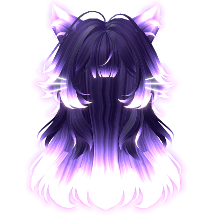 Kawaii Emissive Fluffy Kitty Whisker Hair (Galaxy)