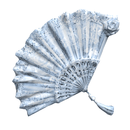 Light Blue Traditional Maximalist Japanese Fan Roblox item