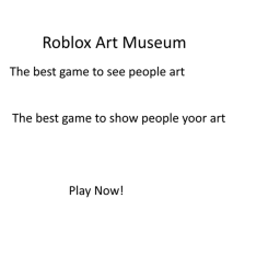 Roblox Images Museum (pre-alpha)