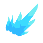 Frozen Phoenix Head Feathers