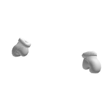 Fur Winter Gloves - White