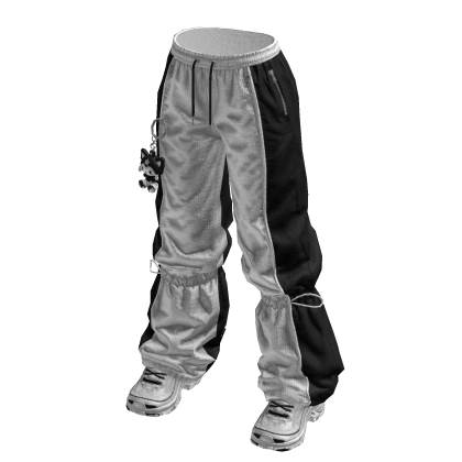 Black & White Baggy Pants w/ Shoes