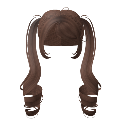 ୨୧ cute kawaii brown pigtails Roblox item