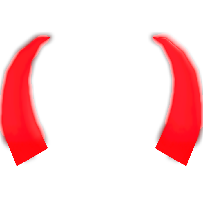 (GLOWING) Long Cute Red Demon Horns