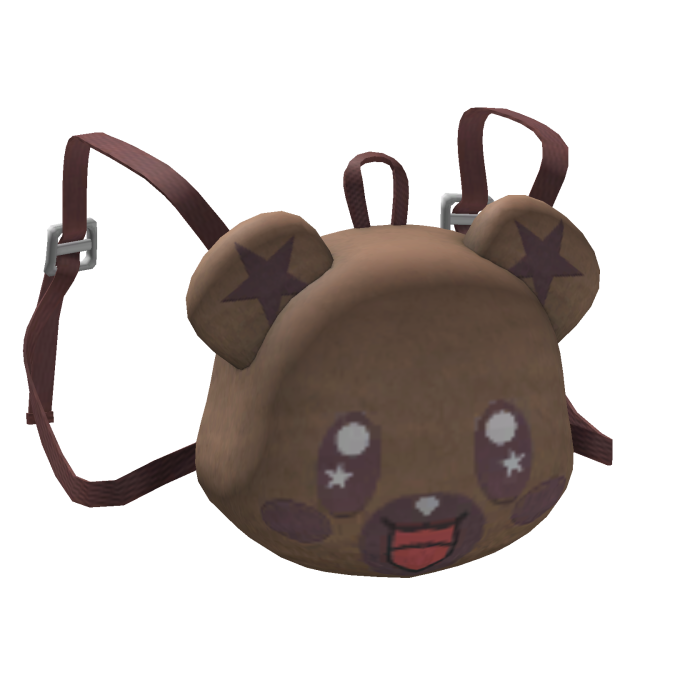 -',ৎ Cute Kawaii Bear Backpack in Brown Red (1.0)