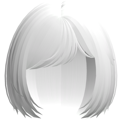 gothic wispy messy short bob in white