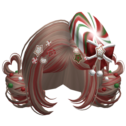 ♡ Christmas Candycane Buns (Brown)