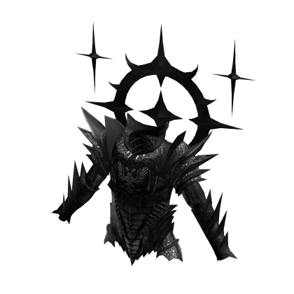 Medieval Knight Cross Aura Armor Top Black