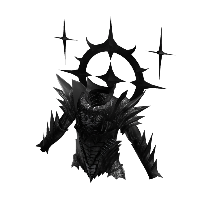 Medieval Knight Cross Aura Armor Top Black