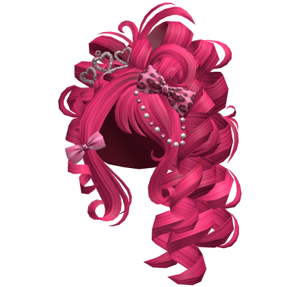 Pink Gyaru Curly Side Pony Pink Roblox item