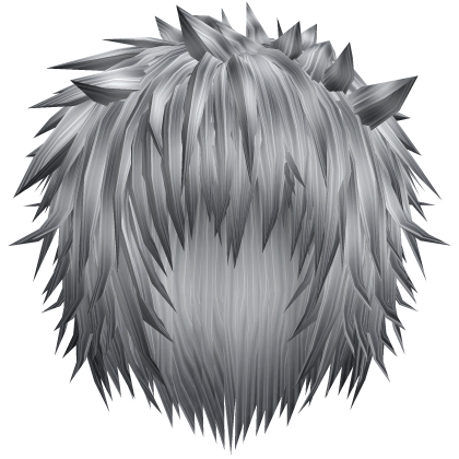 Silver Grey Messy Anime Spiky Emo Hair  Roblox item