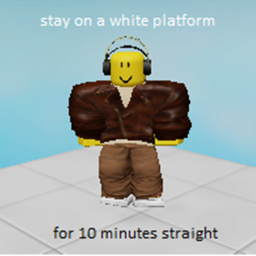 stay on a white platform for 10 or more minutes st