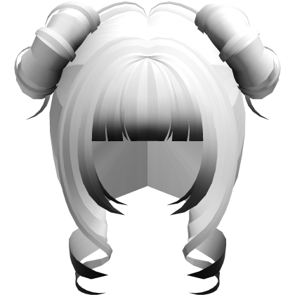 curly cutecore moe princess buns white black