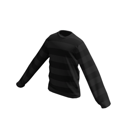 Black Striped Crewneck Sweater