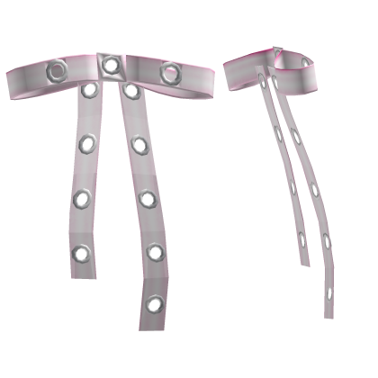 Pink Belt Goth Punk Head Ribbons