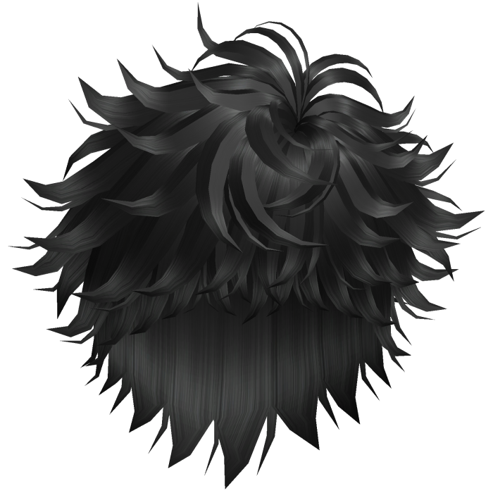 fluffy anime male y2k emo hair in black
