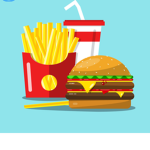 Fun Hamburger Group and French Fry